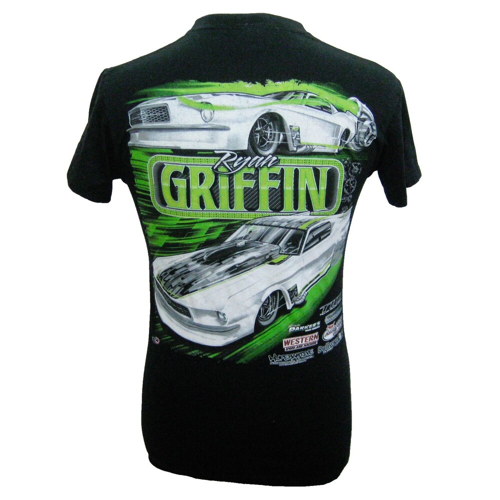 Ryan Griffin Drag Racing Mens Small Black Graphic T-Shirt NHRA 67 Shelby Mustang